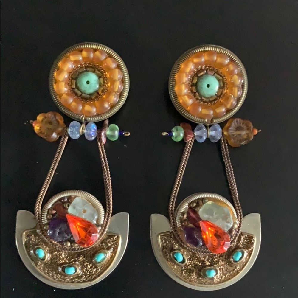 Vintage 1980s Ayala Bar bohemian earrings.